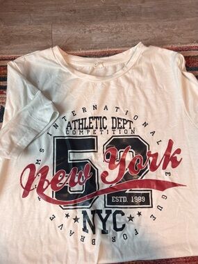 New York Athletic Dept. 58 Graphic Tee - White & Red